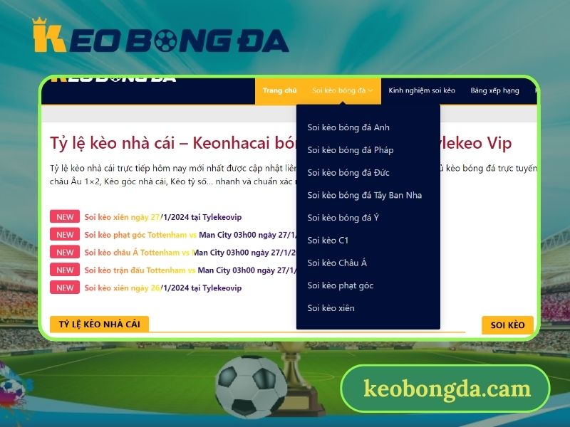 Hướng dẫn cách soi kèo tại chuyên trang Keobongda